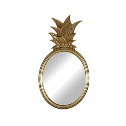 مرآة حائط ديكورية لون ذهبي