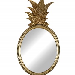 مرآة حائط ديكورية لون ذهبي