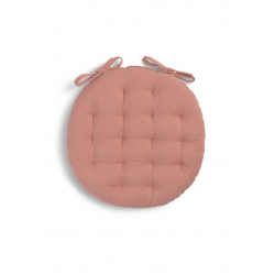 وسادة كرسي دائرية لون مرجاني قياس 40 * 4 سم 