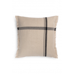 وسادة لون بيج وأسود قياس 60 * 60 سم