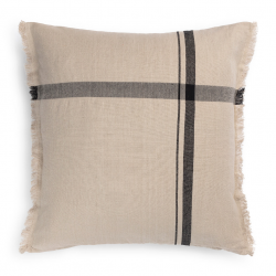 وسادة لون بيج وأسود قياس 60 * 60 سم