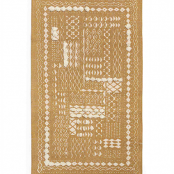 سجادة باللون الأصفر الخردلي قياس 150 * 200 سم