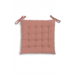 وسادة كرسي مربعة الشكل لون مرجاني قياس 40 * 40 * 4 سم 
