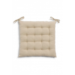  وسادة كرسي مربعة الشكل لون بيج كتاني  قياس 40 * 40 * 4 سم 