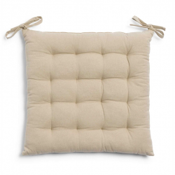  وسادة كرسي مربعة الشكل لون بيج كتاني  قياس 40 * 40 * 4 سم 