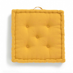 وسادة أرضية لون أصفر خردلي  قياس 60 * 60 *13 سم