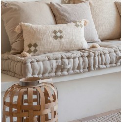 وسادة أرضية لون كتاني قياس 60 * 60 *13 سم