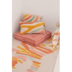 وسادة أرضية لون مرجاني قياس 60 * 60 * 13 سم