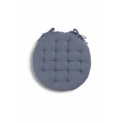 وسادة كرسي دائرية لون أزرق قياس 40 * 4 سم 