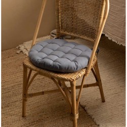 وسادة كرسي دائرية لون أزرق قياس 40 * 4 سم 