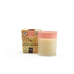 شمعة زجاجية لون زهري مكافحة للحشرات