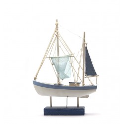 ديكورية " السفينة " الخشبية مع إضاءة 42 * 30 * 8