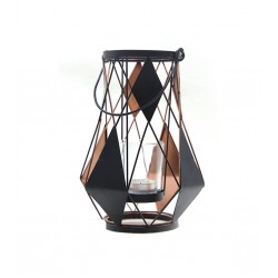 شمعدان زجاج ومعدن 16 * 24 