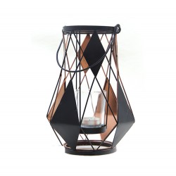 شمعدان زجاج ومعدن 16 * 24 