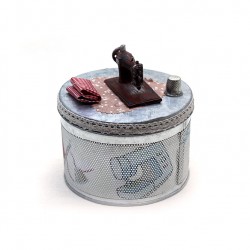 صندوق اسطواني  لادوات خياطة