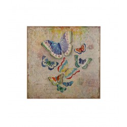 لوحة ديكورية فراشات من الحديد