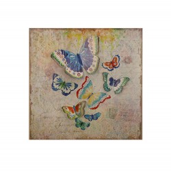 لوحة ديكورية فراشات من الحديد