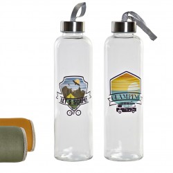 زجاج مياه  ذات غطاء ستانلس ستيل 600 مل عدد 1 قياس 7X7X25