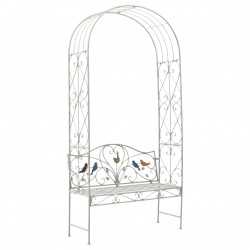 جلسة من المعدن لون ابيض 228*45*115