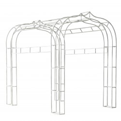 مدخل قوسي من المعدن لون ابيض 230*176*223