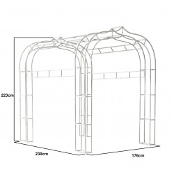 مدخل قوسي من المعدن لون ابيض 230*176*223
