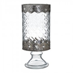 كأس زجاجي  فضي 12.5 * 29