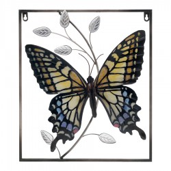 ديكور جداري على شكل فراشة ذات ألوان زاهية قياس 39 * 3 * 44