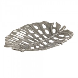 طبق فضي ورق الشجر