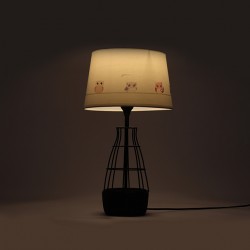 إضاءة طاولة معدنية لون أسود  49 سم * 28 سم * 28 سم