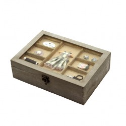 صندوق أدوات خياطة خشبي