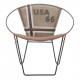 LEATHER/CANVAS ARMCHAIR BROWN/BEIGE 75*65*75/43 LEATHER/CANVAS ARMCHAIR BROWN/BEIGE 75*65*75/43