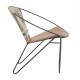 LEATHER/CANVAS ARMCHAIR BROWN/BEIGE 75*65*75/43 LEATHER/CANVAS ARMCHAIR BROWN/BEIGE 75*65*75/43