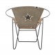 LEATHER/CANVAS ARMCHAIR BROWN/BEIGE 75*65*75/43 LEATHER/CANVAS ARMCHAIR BROWN/BEIGE 75*65*75/43