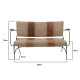 LEATHER/METALLIC 2 SEATER SOFA WHITE/BROWN 128*67*74/44 LEATHER/METALLIC 2 SEATER SOFA WHITE/BROWN 128*67*74/44